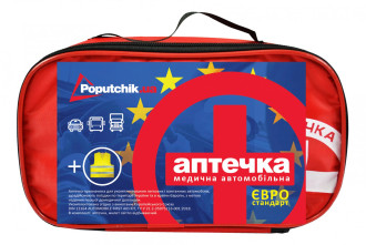 Аптечка медична автомобільна Євростандарт згідно ТУ+жилет Poputchik Аптечки автомобільні Євростандарт