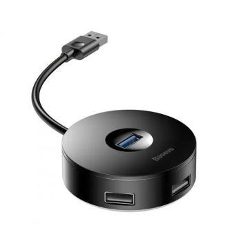 USB-Hub Baseus round box HUB adapter (USB3.0 to USB3.0*1+USB2.0*3)Black Baseus CAHUB-F01