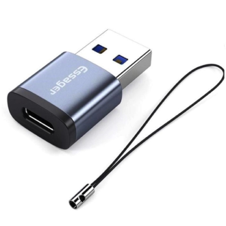 Адаптер Essager Soray OTG (Type-C Female to USB -AMale) USB3.0 Adaptor grey (EZJCA-SRB0G) Essager EZJCA-SRB0G
