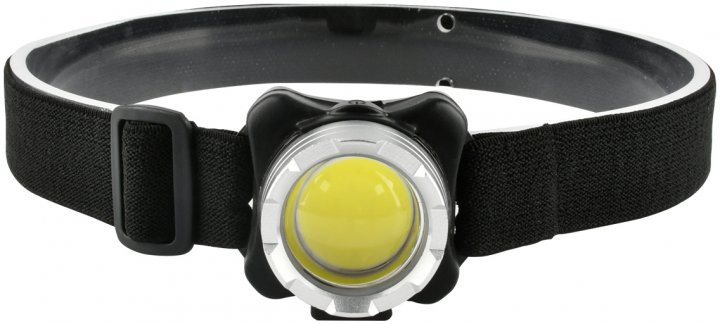 Ліхтар QUANTUM налобний акумуляторний Lucky LED COB + Мicro USB кабель в комплекті QUANTUM QMFL4010