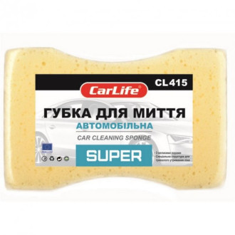 Губка 20х13х7 фігурна середня з великими порами в упаковці CarLife