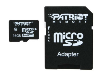 MicroSDHC (UHS-1) Patriot LX Series 16Gb class 10 (adapter SD) Patriot