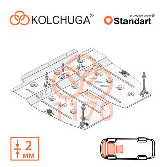 Захист двигуна Lexus Es 300 H 2012-2018 Kolchuga Standart (1.1170)