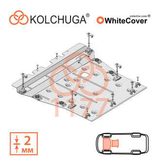 Захист двигуна Toyota Highlander	 2019- Kolchuga WhiteCover (4.1177)