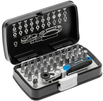 HOEGERT Набір біт з трищіткою, 33 шт. HOEGERT SL/PH/TORX/HEX (HT1R460)