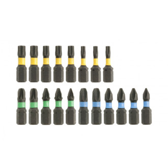 HOEGERT Біти ударні 20 шт., мікс 25 мм HOEGERT PH/TORX/PZ (HT1S698)