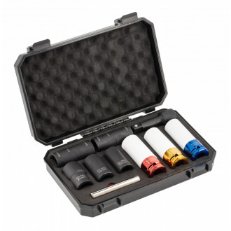 HOEGERT Набір голівок ударних та екстракторів 10 шт, 1/2'' HOEGERT 17 - 21 (HT4R108)