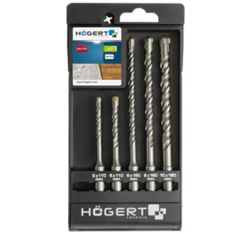 HOEGERT Набір свердл по бетону HOEGERT 5.6.6.8.10 (HT6D370)