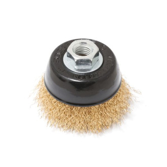 ROCKFORCE Кордщітка чашеподібна латунна для КШМ 75мм, в блістері RF-BWC003