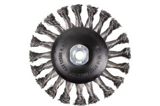 ROCKFORCE Кордщітка дискова напівчашу сталева кручена для КШМ 125мм ROCKFORCE RF-BWD105