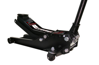 FORSAGE Домкрат 3,5т (75-510мм) підкатний гідравлічний двоштоковий низькопрофільний з прогумованим руків'ям