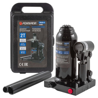 FORSAGE Домкрат пляшковий 2т (150-278мм) з клапаном в кейсі Forsage F-T90204S