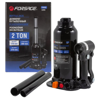 FORSAGE Домкрат пляшковий 2т (160-380мм) двоштоковий Forsage F-TF0202