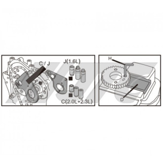 Набір фіксаторів для дизельного двигуна RENAULT, NISSAN, OPEL, BENZ 1.6DCI R9M, 2.0DCI M9R, 2.3DC